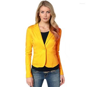 Ternos femininos da primavera fêmea de manga curta Blazer, mulher, mulher blazers cor de doce casaco fino fino casaco casual y258