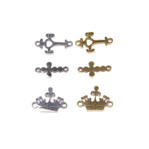 Charms 5pcs Wholesell ze stali nierdzewnej Krzyż Crawn Crawnec Mash