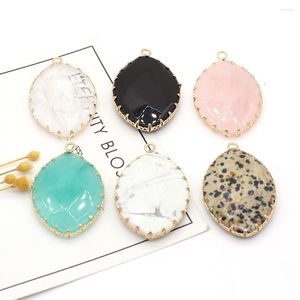 Charms Natural Stone Pendants Waterdrop Shape Lace Crystal Agate Ornament For Jewelry Making Gift Accessories