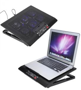 Universal Under 17inch Laptop Notebook Cooler Cooling Pad Base USB -fans Verstelbare hoekbevestigingen met houder Stand1863601