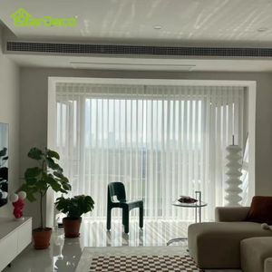 Blinds vertical para o controle de eletrci manual de janela fácil de limpar Faça uma luz suave Curtains Living Room Office 230302