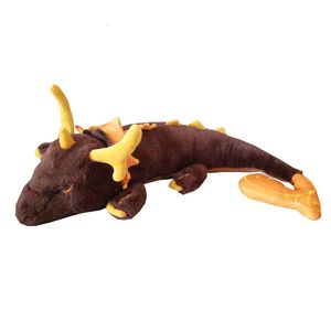 Plush dockor Genshin Impact Morax Dragon Plush Doll Pillows Zhong Li Cosplay Anime Cosplay Costume Props Accessories Cartoon Bolster Gift 230303