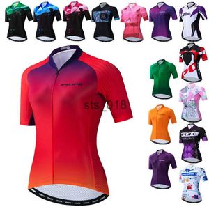 Bisiklet gömlekleri üstleri weimostar kırmızı bisiklet forma kadınları yüksek kaliteli bisiklet giyim üstleri pro tear bike jersey dağ bisiklet gömlek ropa Ciclismo t230303