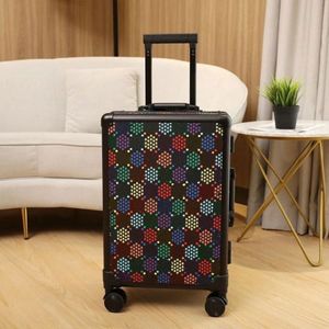 2022 woman mens suitcase classical travel luggage with wheels sets bags designer top quality psychedelic large suitcases for men womens trolley double P7p7#