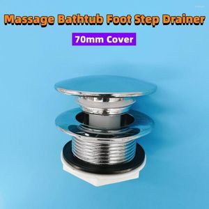 Badtillbehör Set 70mm Cover Massage Bathtub Bounce Drainer Mässing/Zink/Plast Foot-opererad badrum Tub Fot Steg Dränering