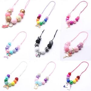 Chains MHS.SUN Random 1Pcs Girls Kids Adjustable Rope Necklace Cute Chunky Beads In Stock Sale