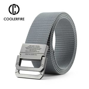 Gürtel Männer Gürtel Automatische Schnalle Metall Gurtband Gürtel für Männer Leinwand Nylon Hohe Qualität Strap Casual Sport Studenten HB009 Z0228