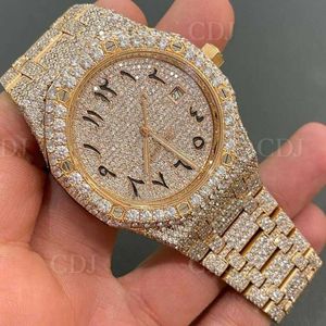 Najlepsze marka luksus niestandardowy certyfikat vvs moissanite zegarek biżuteria hip -hop biżuterii