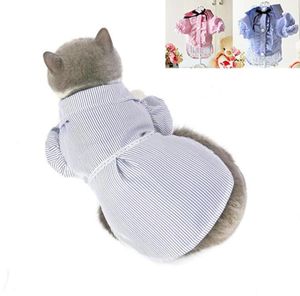 Cat Costumes Clothes Summer Thin Korean Style Shirt Pet Clothing British Shorthair Blue Kitten Cute2705845