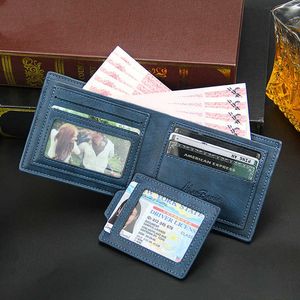 Wallets Vintage carteira masculina Blackbluebrowcoffee titular de cartão de crédito Caso de carteira masculina bolsa curta cartera hombre dinheiro cartão de saco casel23030303