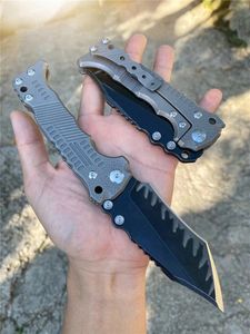 MBB T-1 Strong Tactical Folding Knife Z-Wear Black Titanium Coating Stone Wash Blad blad CNC TC TC TC4 Titaniumlegering Titan-hanter Knivar med butikslåda