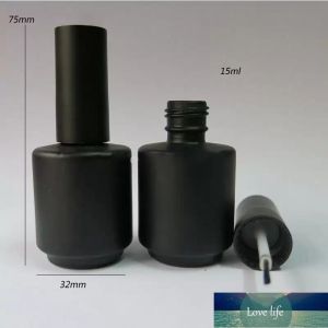 FedEx za darmo 50 x 15 ml czarna pusta butelka do paznokci 15 cm3 czarna butelka z gwoździami Czarna szklana butelka z pędzlem