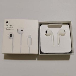 Nya Apple EarPods trådbundna hörlurar med logotyp Box 8 Pin Jack Lighting Connector Originalkvalitet för iPhone 14 13 12