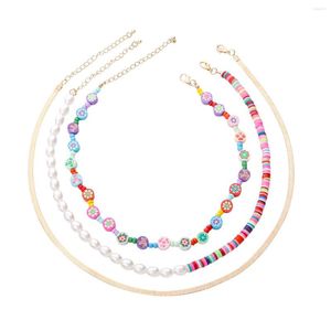 Charker Vedawas Pearl artesanal com contas de arbusto conjunto de colar para mulheres jóias Bohemian de miçania para meninas