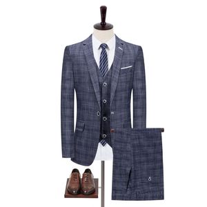 Men's Suits Blazers Boutique suit vest trousers British style casual fashion business wedding party dress men's slim suit three-piece suit 230303