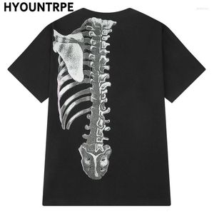 Męskie koszulki Hip Hop Summer Fashion Streetwear 2023 Skull Graphic HARAJUKU DRUKOWANE T-shirt Mens Męskie Koszyka Bawełniana Bawełna Tee