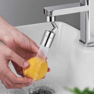 Kitchen Faucets Universal Multifunctional Rotatable Faucet Extender Spray Head Two Outlet Mode Splash Filter Removable Kitchen Bathroom Faucet J230303