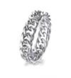 6mm Thick Chunky Chain Ring Cuban Curb Link Gold Filled Stainls Steel Stylish Ring for Women Girls Couple Rings2595185