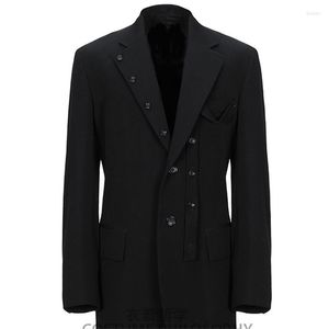 Costumes pour hommes personnalisés S-6XL 2023 Vêtements pour hommes individuellement Mode Coiffeur Conçu Bouton Style Noir Plus Taille Costume Manteau