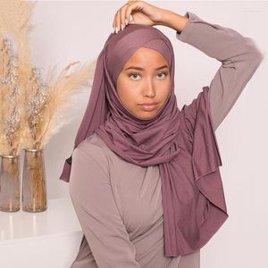 Ethnic Clothing 75 175CM Europe And The United States Mercerized Cotton Sweatcloth Headscarf Cross Binding Convenient Head Scarf Muslim