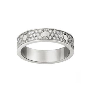 Bröllopsband lyxring guld silver pläterad designer engagemang bague set diamant mens cjeweler kärlek löfte moissanit ringar för kvinnor zb019 f23