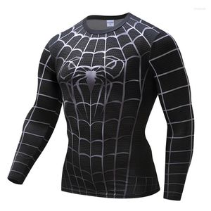 Men's T Shirts Anime 3D Printed Tshirts Men Compression Long Sleeve Tops Fitness T-shirts Slim Tights Tee Male Cosplay Costume