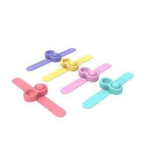 Finger Toys Fingertip Push It Bubble Ring And Bracelet Decompression Silicone Toy Gadgets Stress Relief Antianxiety Tools Beat Autis Dhh6W