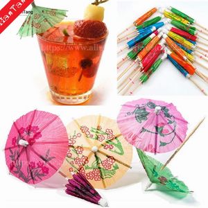 144pcs papel coquetel parasols guarda -chuvas de pegações de eventos de casamento suprimentos de festas de festas de férias coquetéis de coquetéis u0304