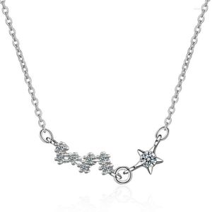Kedjor Big Dipper Full Star Zircon Pendant Halsband för kvinnor Trend Short Clavicle Chain Choker Jewelry San65Chains