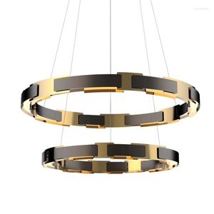 Hängslampor modern spanien designer ljus för vardagsrum/sovrum lyx ring lampa hem inomhus dekoration hängande upphängning