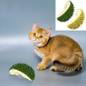 Cat Oyuncaklar Köşe Scratcher Track Self-Yapışkan Durian Şekli Kendinden Tımar Tımar Masaj Fırça Köpek