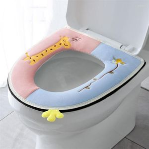 Toilet Seat Covers Cushion Washable Cover Set With Handle Zipper Household Waterproof Badkamer Accessoires