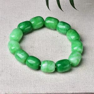 Strand Natural Jade Armband Emerald Jades Stone Elastic pärltrådarmband Han Yu för modesmycken