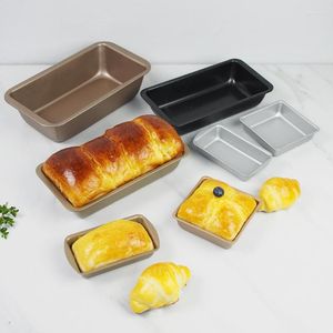 Formy do pieczenia 1PCS MORM NOS-STICK z pokrywką pleśni pleśni bagietki Baguette Tray Mat 9/6/5/4 cala Węglowa stal wielofunkcyjna narzędzia kuchenne