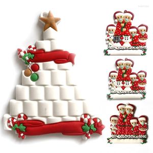 Juldekorationer 2023 Holiday Personlig ansiktsskydd Santa Claus Familjemedlemmar Diy Namn Välsigande hängdekor
