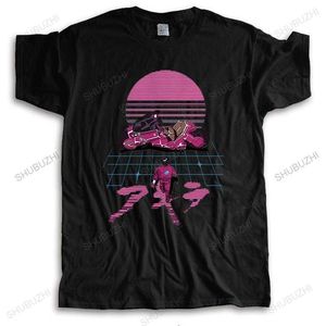 Erkek tişörtleri yeni moda yüksek kaliteli tişört erkek mürettebat boyun tees lettbao akira synthwave pamuk yaz kısa kollu tişört damlası nakliye g230303