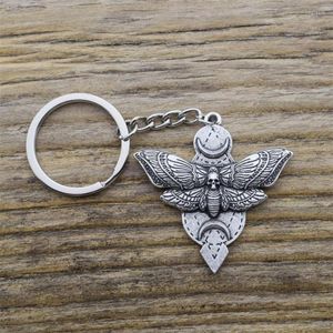 Nyckelringar 12 st Mysticism Magic Death Head Skalle Moth Wicca Moon Butterfly Pendant Nyckelring Withchcraft Smycken