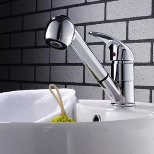 Badezimmer Duschköpfe Neue Quyanre Matte schwarze gefilterte Kran für die Küche Ausziehen von Sprühwasserfilter Tippen Sie auf drei Möglichkeiten Waschbecken Mixer Küche Wasserhahn J230303