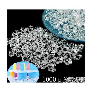 Carro DVR Artes e Artesanato 1000 Pcs 11X14Mm Acrílico Transparente Diamante Cristal Gelo Rock Pedras Vaso Gems Janela Decoração de Festa de Casamento Confetti Table Sc Dhszg