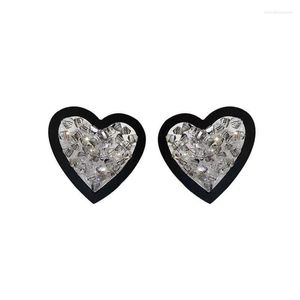 Stud Earrings Lightweight Heart Cute Post With Irregular Stone Great For Sister Mom Lover And Friends Teen Girl