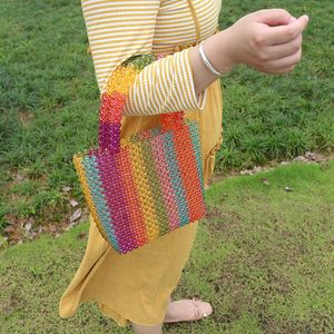 Striped colorful beaded chocolate candy rainbo rainbow fancy bag Qingdao 230304