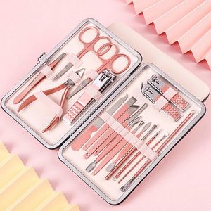 Kits de arte unhas zunduo aço inoxidável Clippers Conjunto 7-18 PCS Pedicure Knife Beauty Manicure Decoration Pé de mãos