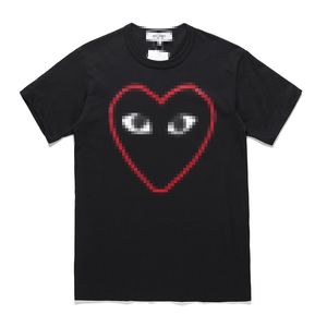 Erkekler Tshirts Tasarımcı Tee Tshirts Com İnce Kısa Kollu Kalpler Des Garcons CDG Tatil Oyunu Kadın Tişört Siyah Yepyeni Boyut