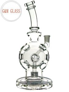 2023 About 10 inches tall Exosphere Hookahs ball smoking Water pipe Clear Glass Bongs With Matrix Perc Glass Oil Rigs with 14mm Joint free shipping