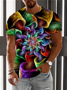 Męskie koszulki kolorowe męskie koszulki O-determe przystojny letni kolor w kolorze ubrani