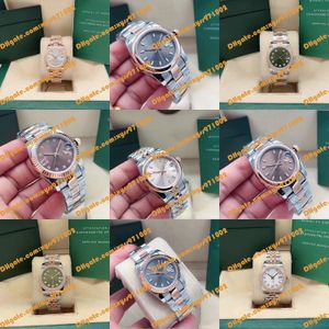 9 modello Orologio da donna di alta qualità di vendita calda 2813 orologio meccanico automatico 278271 278241 31mm quadrante marrone orologi con diamanti verdi cinturino in acciaio inossidabile oro rosa