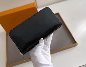 패션 디자이너 지갑 고급 지저분 지갑 남성 여성 특허 가죽 클러치 고품질 코인 지점 엠보싱 모노그라스 카드 홀더 오리지널 박스 먼지 가방