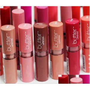 Lipstick 12 Cores Mulheres Preço da fábrica de manteiga Lip Lipstick Liptstick Drop Drop Drop Drop Beauty Beauty Lips Dhfgq