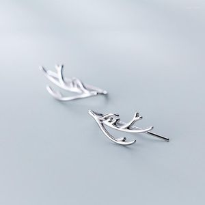 Studörhängen MloveAcc 925 Sterling Silver Elk Antler för kvinnor Girls Fashion Fine Jewelry