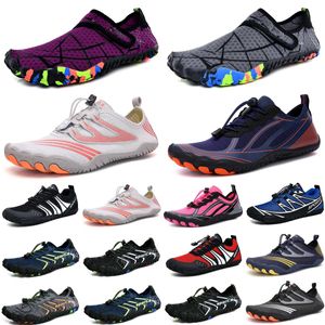 Scarpe da acqua grigio rosso rosa Scarpe da donna da uomo Beach surf mare blu Nuoto Immersioni Outdoor Barefoot Quick-Dry taglia eur 36-45